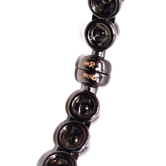 $89 Silpada K&R Swarovski Crystal Glamour Bangle Bracelet KRB0098 - Black - Picture 4 of 6